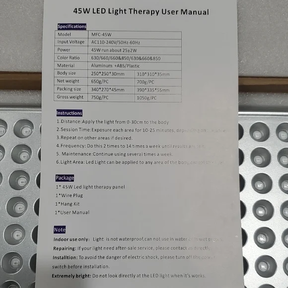 Red Light Therapy Panel - Picture 3 of 4